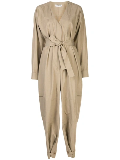 Givenchy Multi-pocket Belted Jumpsuit In Beige
