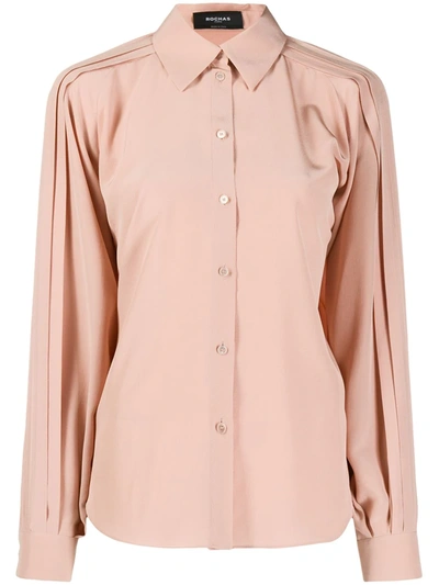 Rochas Pleat-details Loose Shirt In Pink