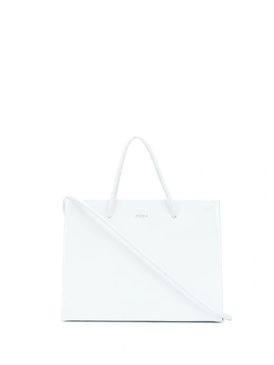 Medea Logo Stamp Tote Bag In White