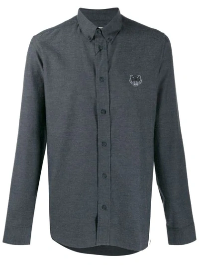 Kenzo Tiger Slim-fit Shirt In Grey