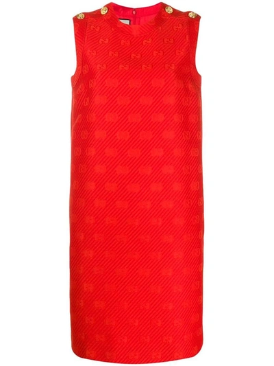 Gucci Wool And Silk Dress In Pomegranade Flower