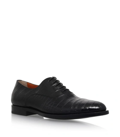 Santoni Crocodile Oxford Shoes