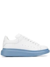 Alexander Mcqueen Larry Leather Sneakers In Blue