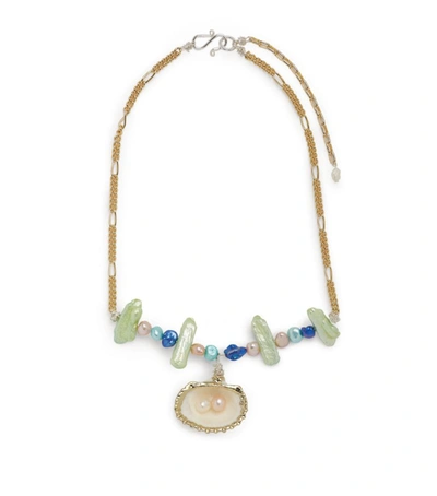Wald Berlin Pearl And Shell Lady Marmelade Necklace In Multicolor
