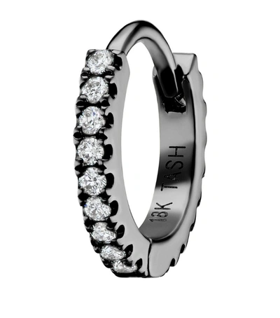 Maria Tash 6.5mm Diamond Eternity Ring Bl In Black