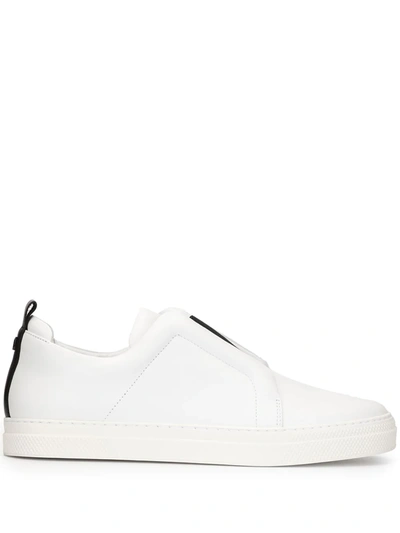 Pierre Hardy Laceless Low-top Sneakers In White