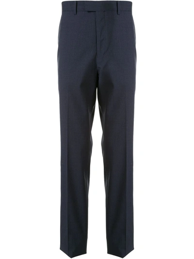 Kent & Curwen Textured Tailored Trousers In Blue