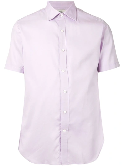 Kent & Curwen Short Sleeved Shirt In Purple