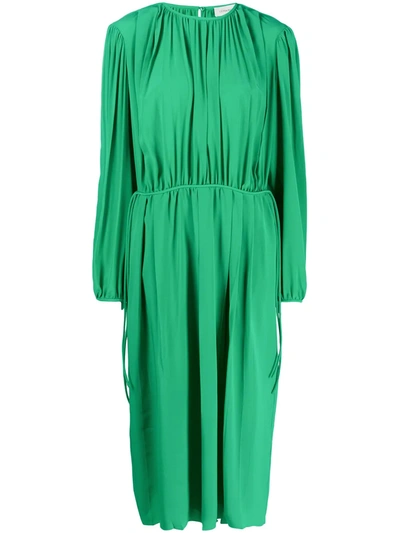 Lemaire Gathered Detail Shift Dress In Green