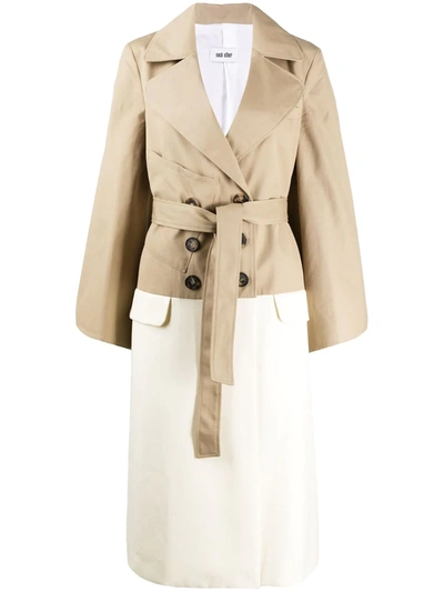 Each X Other Hybrid Trench Coat In Neutrals