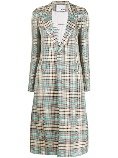 Each X Other Fluid Checked Coat In Neutrals