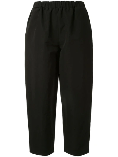 Dušan Cropped Pyjama Trousers In Black