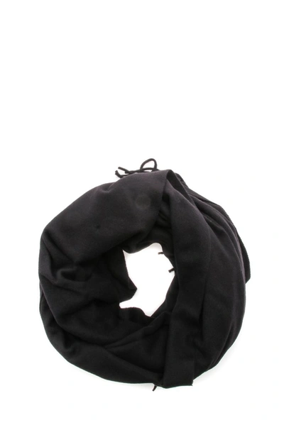 Canada Goose Fringed Scarf In Black