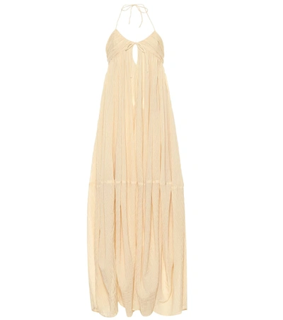 Jacquemus La Robe Calci Cotton Dress In Beige