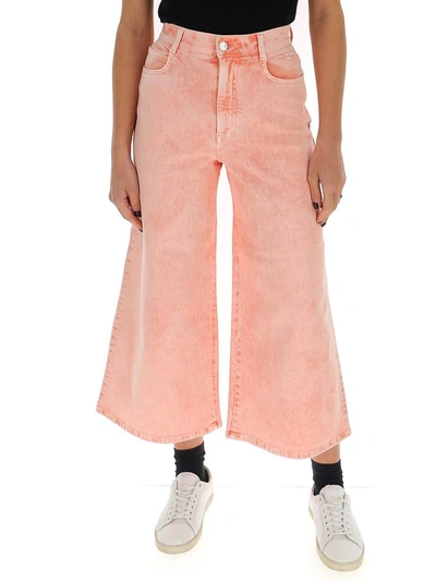 Stella Mccartney Cropped Flared Jeans In Pink