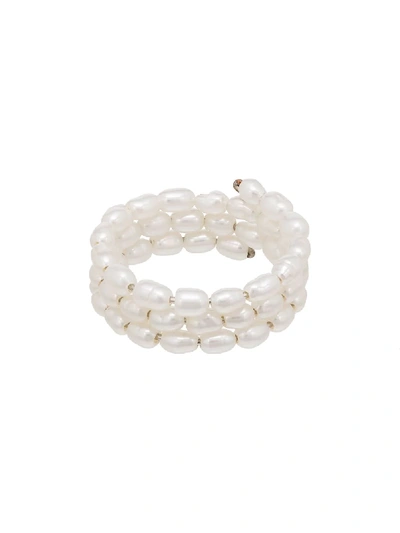 Holly Ryan Pearl Spiral Ring In White
