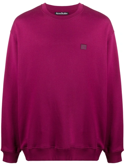 Acne Studios Oversized Sweatshirt Dark Pink | ModeSens