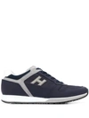 Hogan H321 Logo Patch Sneakers In Blue