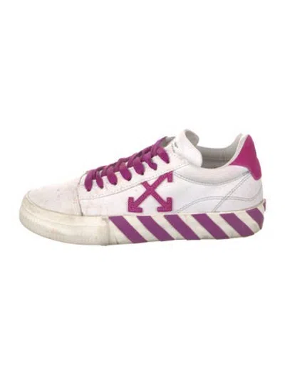 Pre-owned 1/off Canvas Striped Sneakers In Purple/white