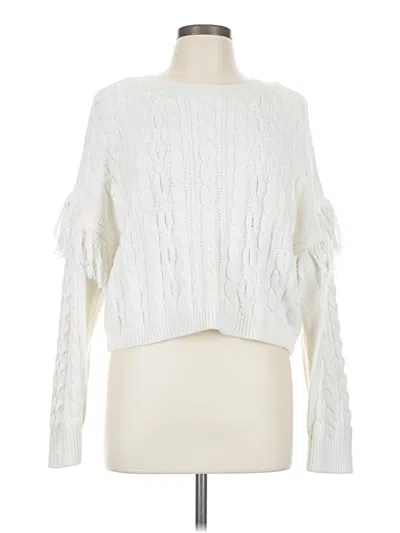 Pre-owned 1.state Pullover Sweater In White
