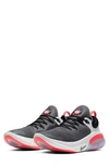 Nike Men's Joyride Run Flyknit Running Sneakers From Finish Line In Grey/ Bright Crimson/ Platinum