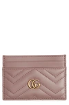 Gucci Matelasse Leather Card Case In Porcelain Rose