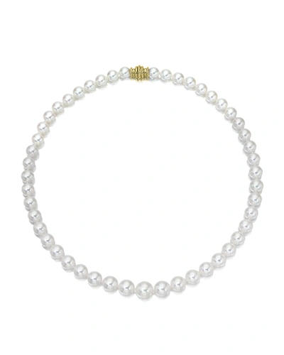Assael Akoya 22" Akoya Cultured 8.5mm Pearl Necklace With Yellow Gold Clasp