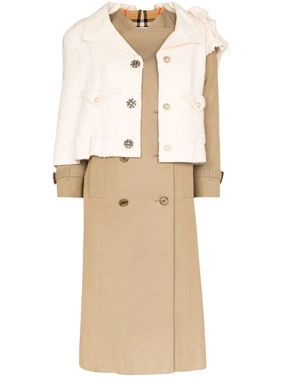 Tiger In The Rain Reworked Burberry And Chanel Trench Coat In Neutrals