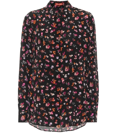 Altuzarra Chika Floral-print Silk Crepe De Chine Shirt In Black