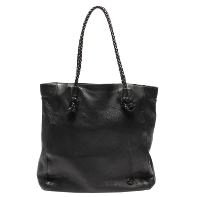 Pre-owned Gucci Black Leather Tote