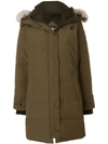 Canada Goose Shelburne Parka With Fur Trimmed Hood In Military Green