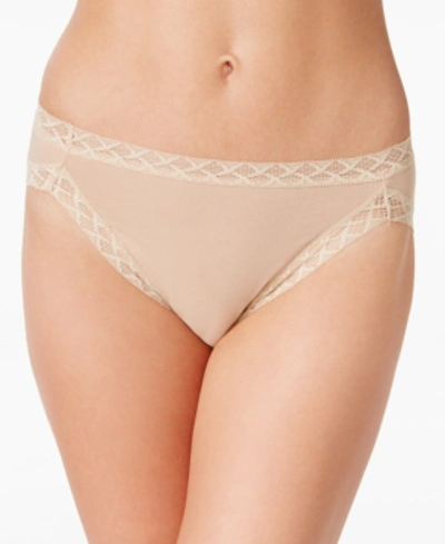 Gucci Bliss Lace-trim Cotton French-cut Brief Underwear 152058 In Cafe- Nude 01