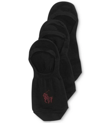 Gucci Ralph Lauren Men's No Show Liner Socks 3 Pack In Black