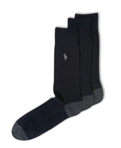 Gucci Men's Socks, Soft Touch Ribbed Heel Toe 3 Pack In Black