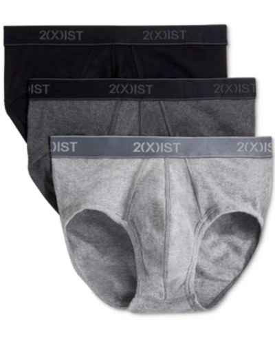 Gucci 2(x)ist Men's Underwear, Essentials Contour Pouch Brief 3 Pack In Black/char