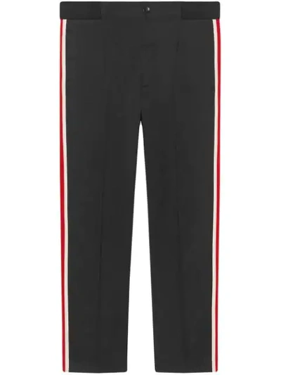 Gucci Cotton Jogging Pant With Sylvie Web In Black