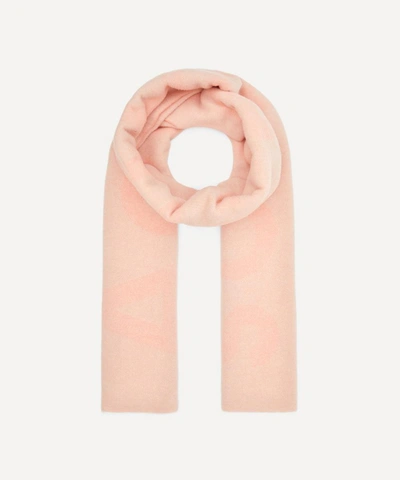Acne Studios Toronty Wool-blend Logo Jacquard Scarf In Pink