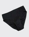 Hanro Cotton Seamless High-leg Briefs In Black