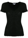 James Perse Reverse Binding Tee In Black