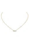 Messika Move Uno Pave Diamond Pendant Necklace In Yellow