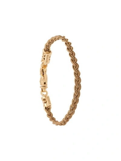 Emanuele Bicocchi Small Gold-plated Woven Bracelet In Metal