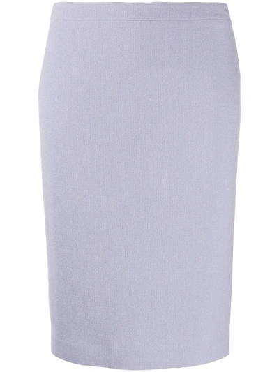 Emporio Armani High-waist Pencil Skirt In Purple