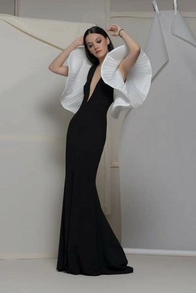 Isabel Sanchis Almenno Sculpted Sleeve Gown