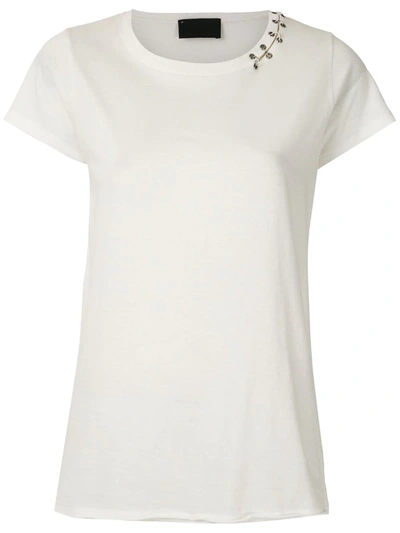 Andrea Bogosian Rouge Eyelet-embellished Cotton T-shirt In White