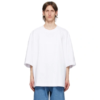 Hed Mayner T-shirt Im Oversized-look In Wht White