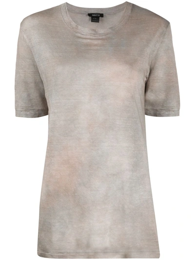 Avant Toi Dyed Effect T-shirt In Grey