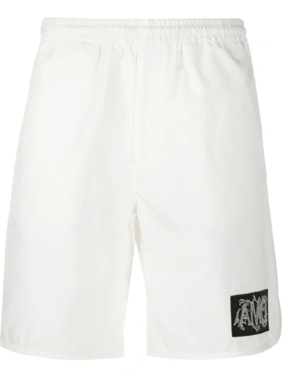 Alexander Mcqueen Logo Patch Track Shorts In White