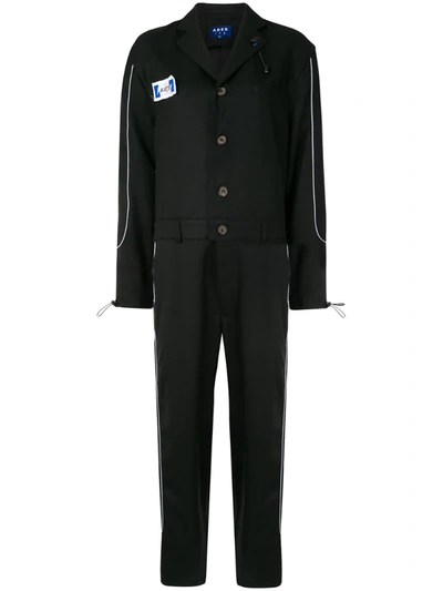 Ader Error Oversized Long Sleeve Jumpsuit In Black