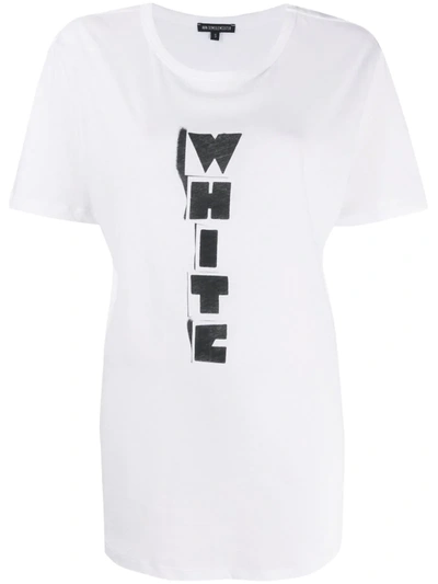 Ann Demeulemeester White Print T-shirt