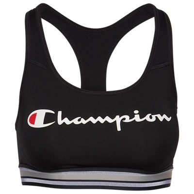 Champion The Absolute Workout Longline Wireless Medium Impact Sports Bra B125lg In Black